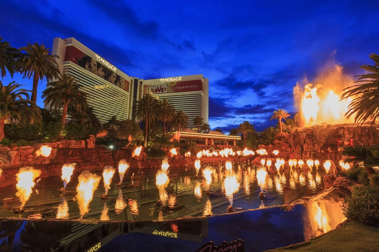The Mirage and Volcano