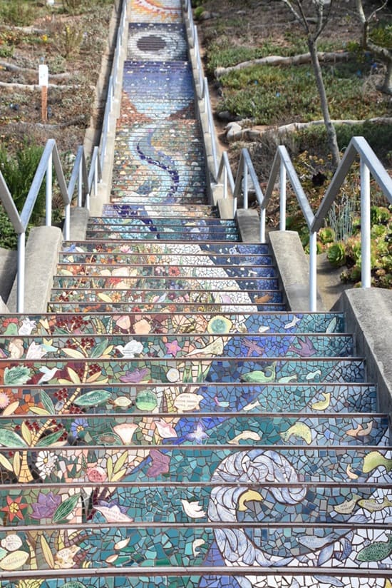 Secret Tiled Staircase, San Francisco, California