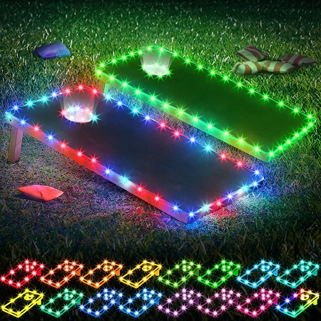 Cornhole Camping Game with LED Lights