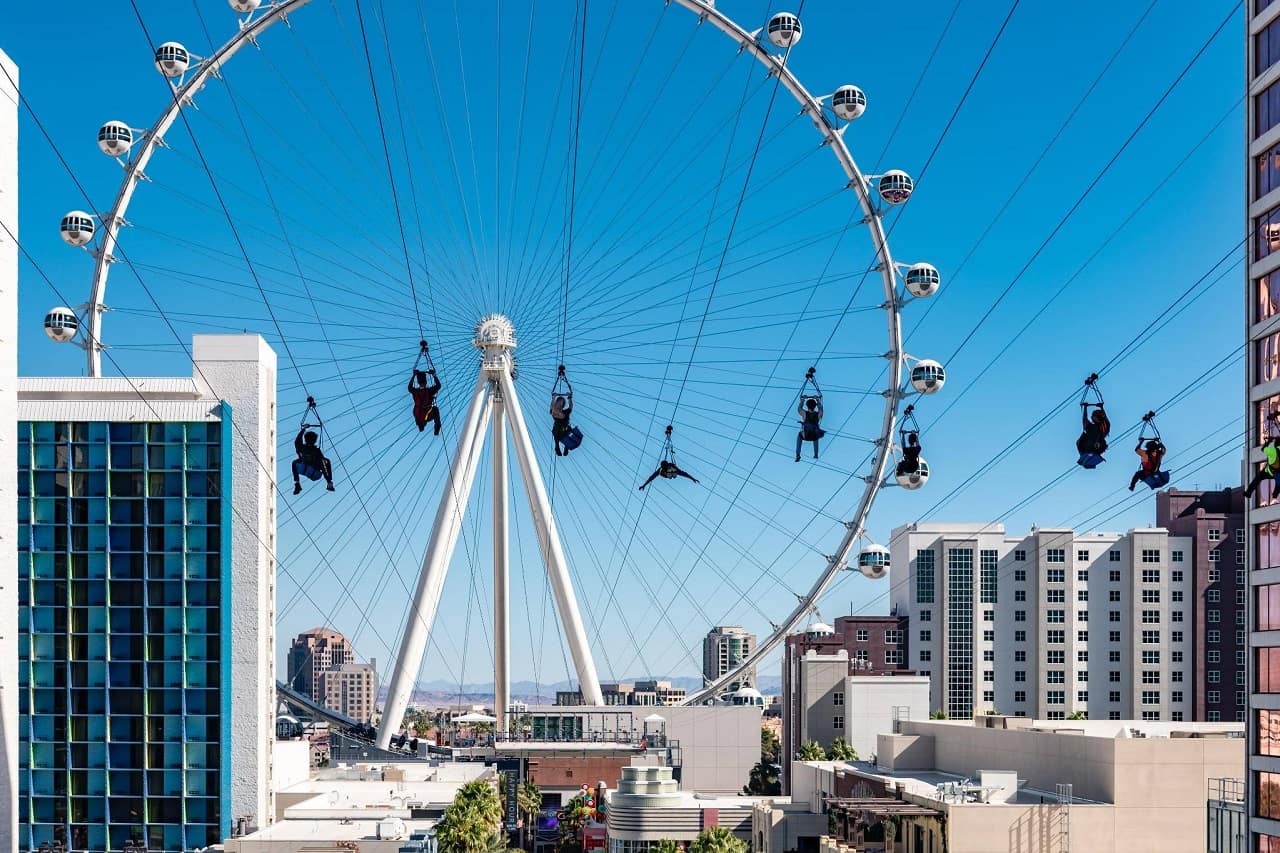Ziplining Over Las Vegas